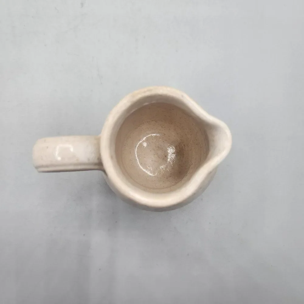 Vintage Pinewood Valley Pottery Creamer Blue Heart Stoneware 3” Glazed